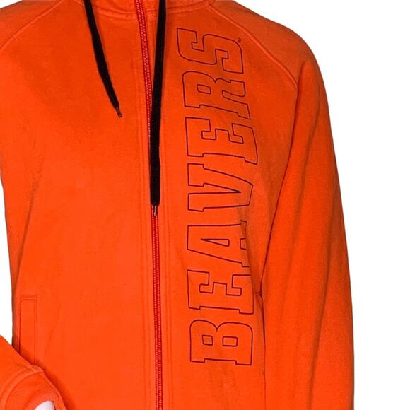 Columbia Beavers Hoodie Orange Zipper Down Two Front Pockets Size S - Picture 3 of 13